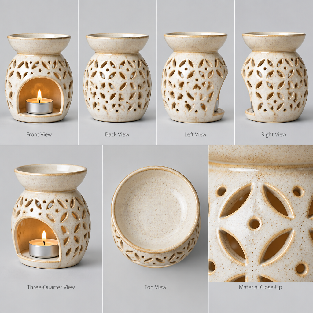 Qelmaviq™ Vintage Cutout Essential Oil Burner main image 06