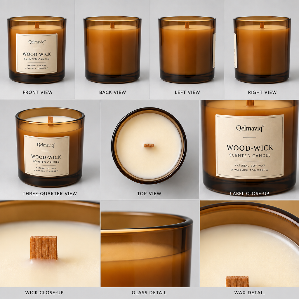 Qelmaviq™ Wood-Wick Scented Candle main image 06