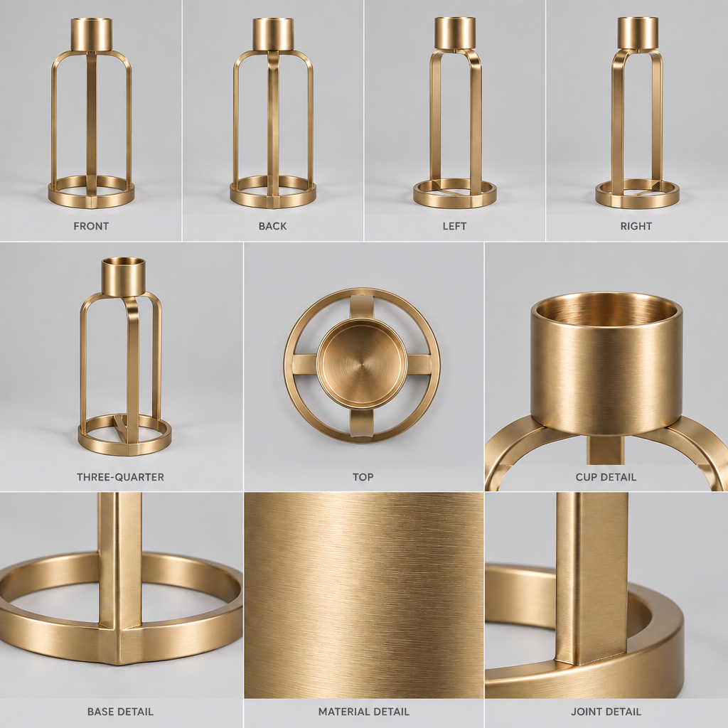 Qelmaviq™ Modern Metal Candle Holder main image 06