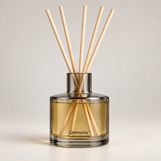 Qelmaviq™ Modern Glass Reed Diffuser Bottle hero