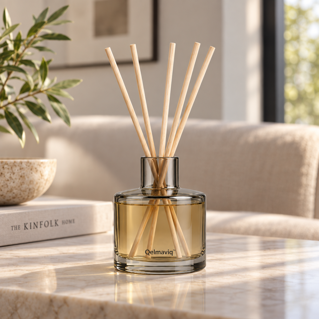 Qelmaviq™ Modern Glass Reed Diffuser Bottle main image 02