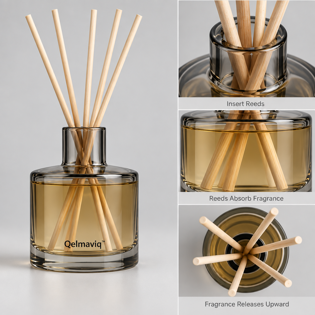 Qelmaviq™ Modern Glass Reed Diffuser Bottle main image 03
