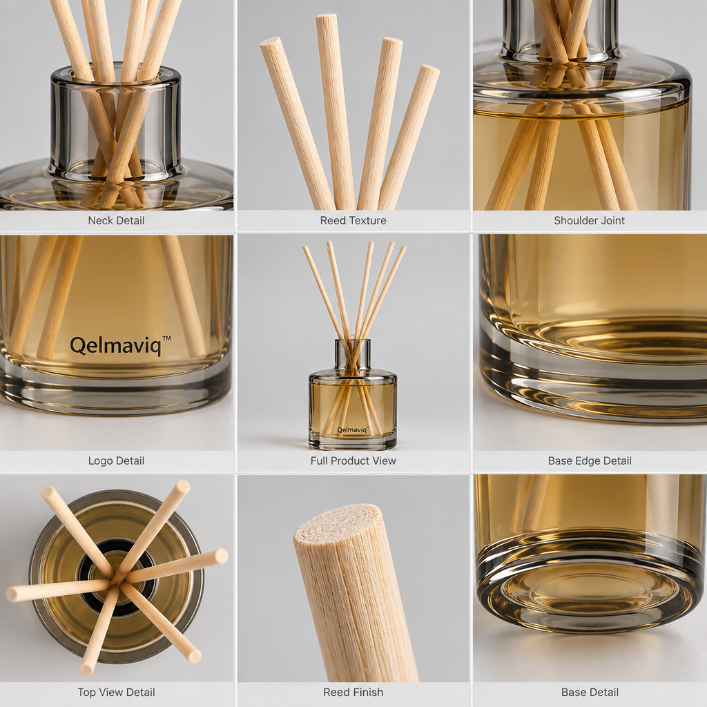 Qelmaviq™ Modern Glass Reed Diffuser Bottle main image 06