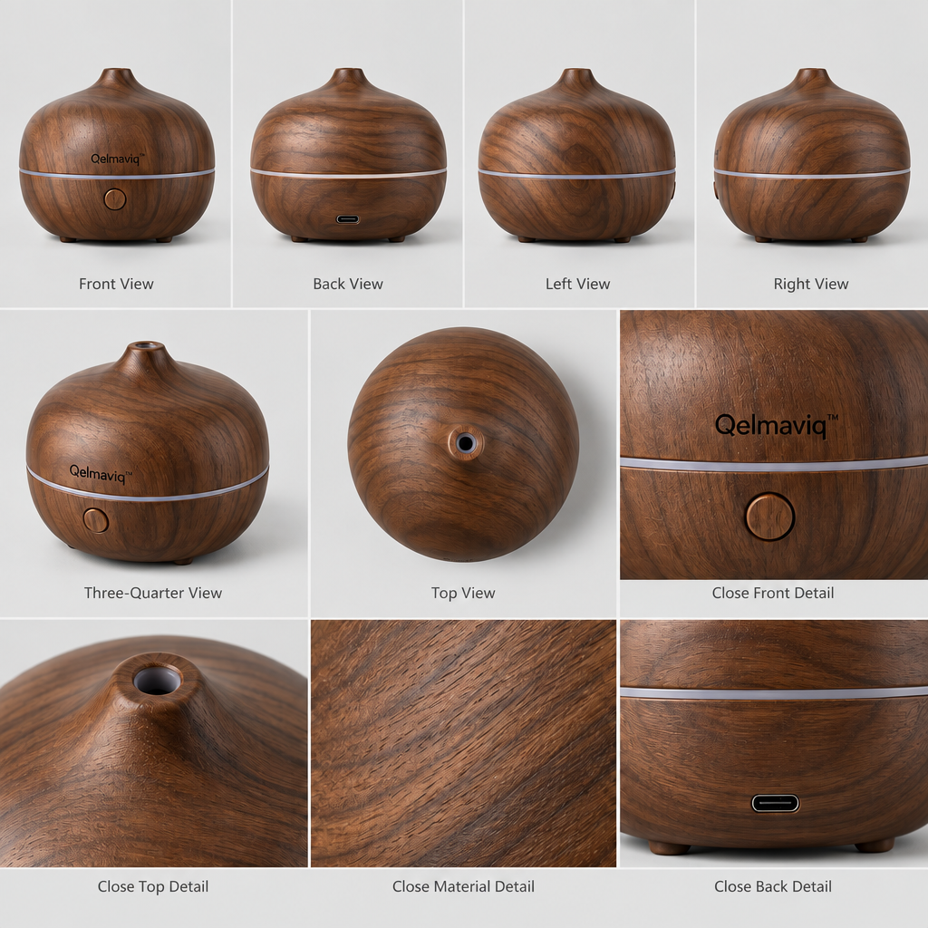 Qelmaviq™ Natural Wood Aroma Diffuser main image 06