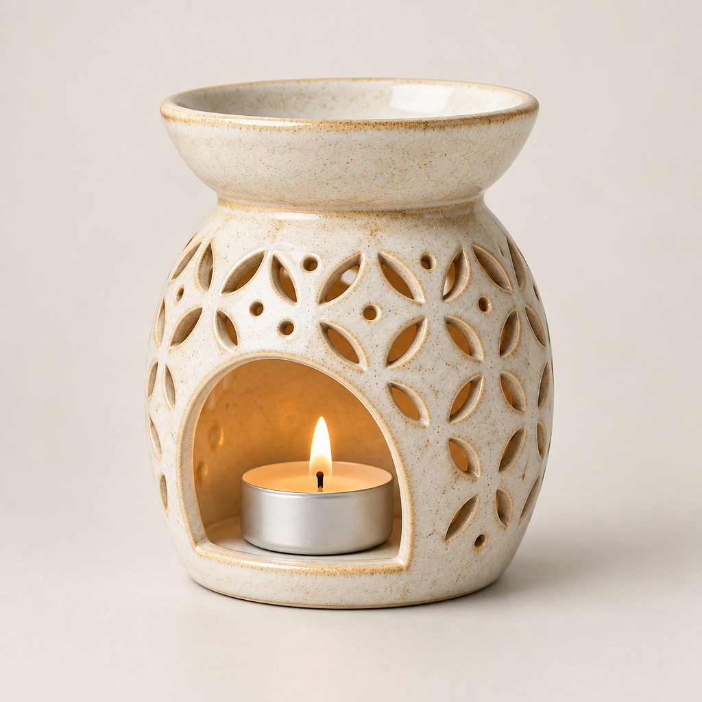 Qelmaviq™ Vintage Cutout Essential Oil Burner hero