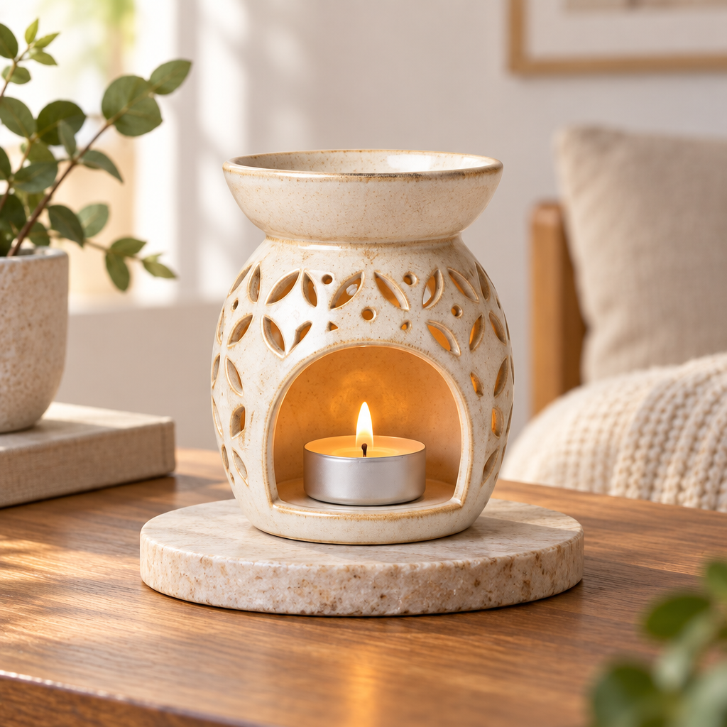 Qelmaviq™ Vintage Cutout Essential Oil Burner main image 02