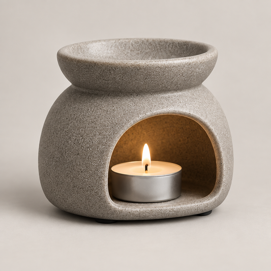 Qelmaviq™ Minimal Stone-Texture Aroma Burner hero