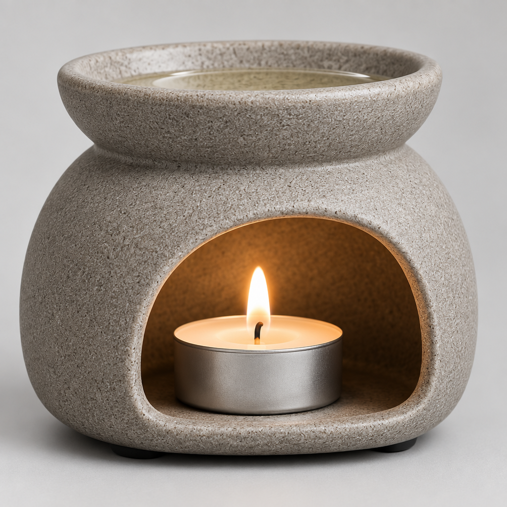 Qelmaviq™ Minimal Stone-Texture Aroma Burner main image 03