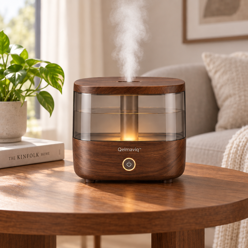 Qelmaviq™ Wood-Grain Silent Aroma Humidifier main image 02
