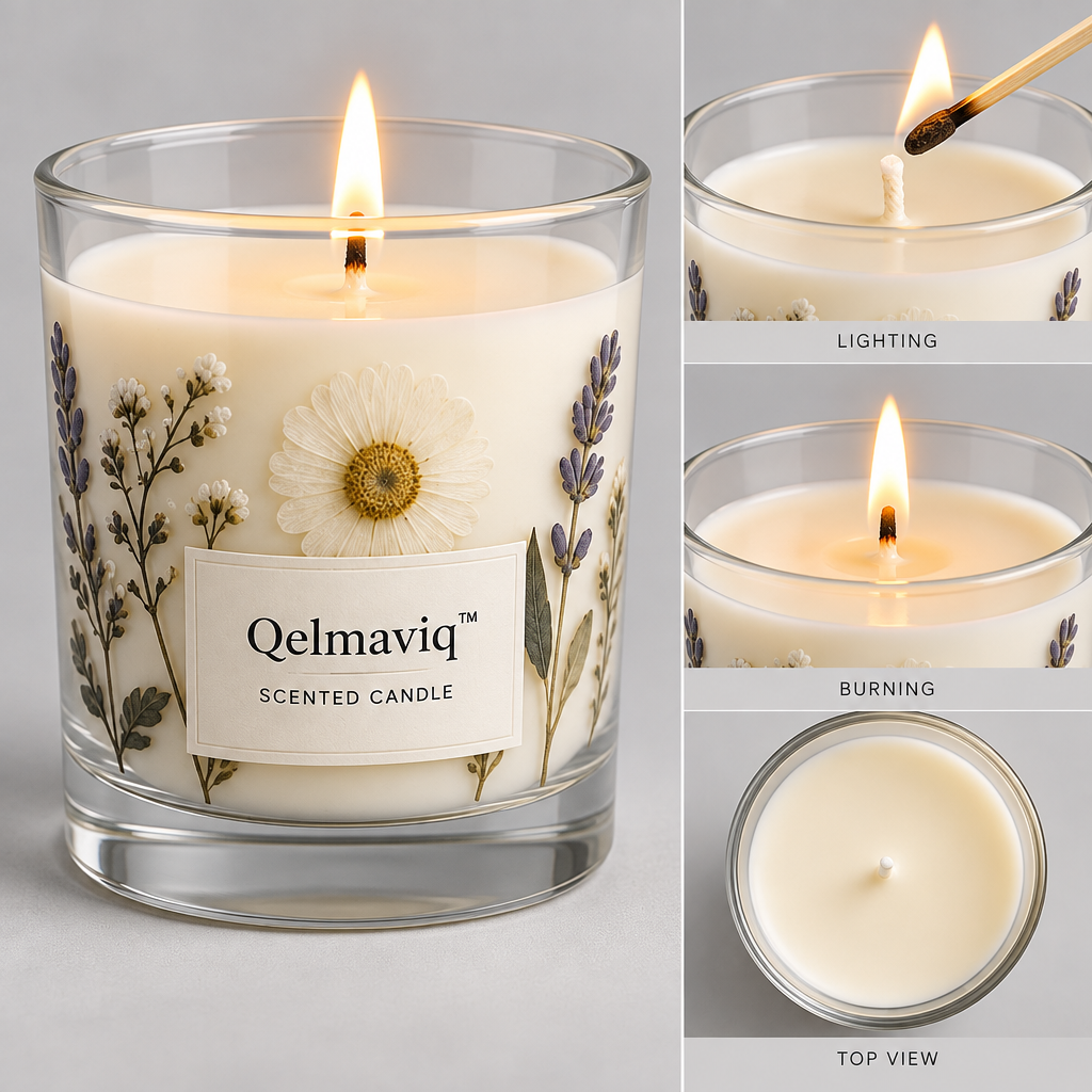 Qelmaviq™ Glass Botanical Scented Candle main image 03