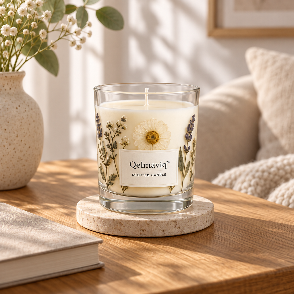 Qelmaviq™ Glass Botanical Scented Candle main image 05