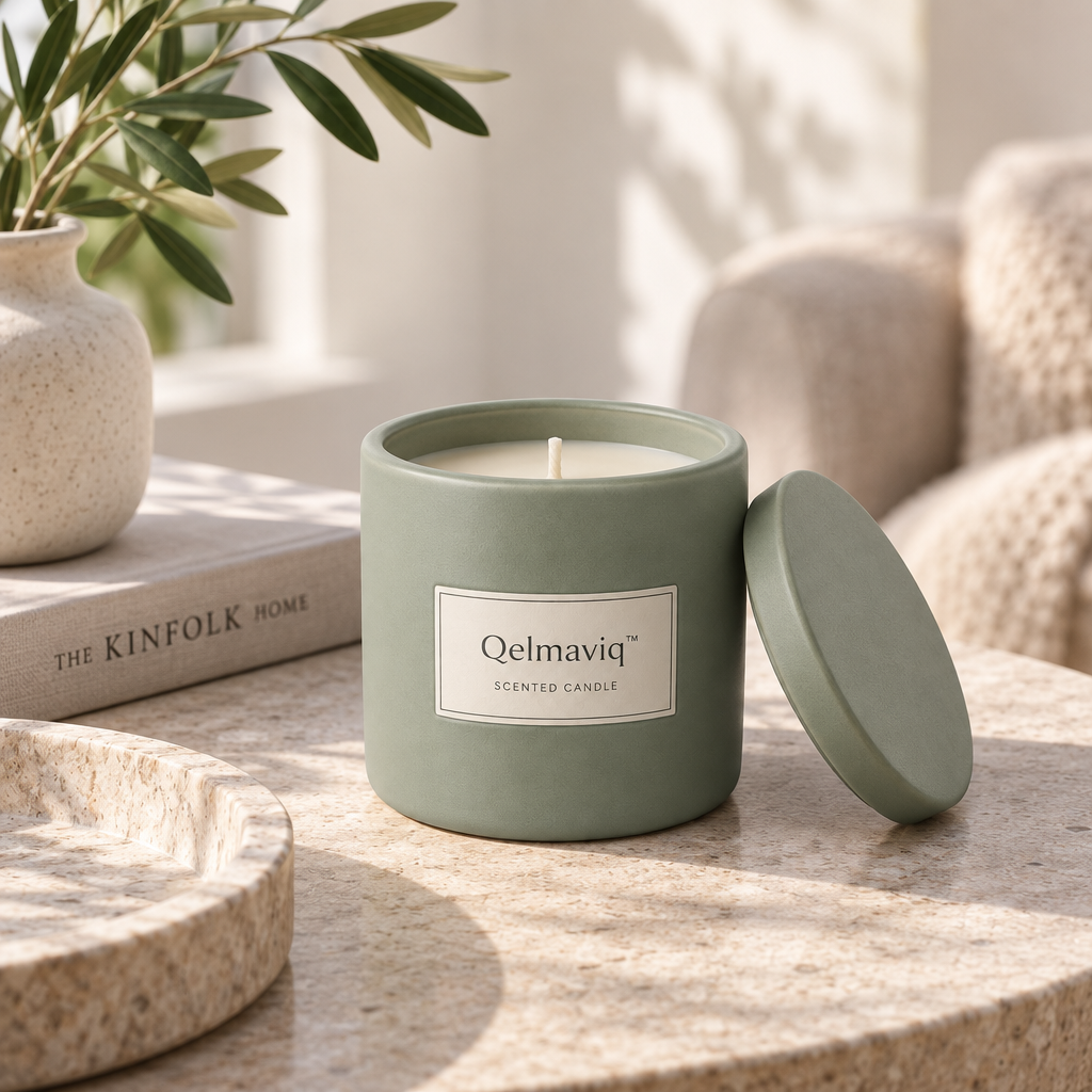 Qelmaviq™ Ceramic Jar Scented Candle main image 02