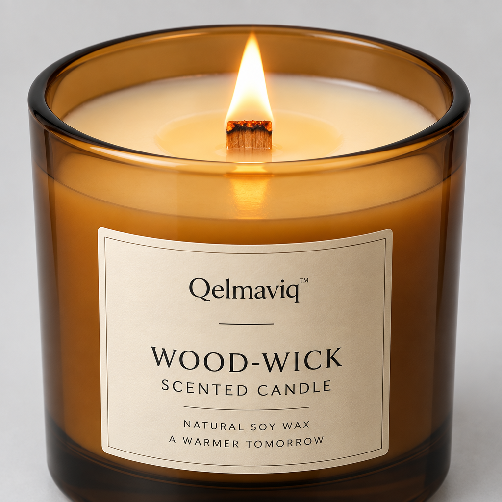 Qelmaviq™ Wood-Wick Scented Candle main image 03