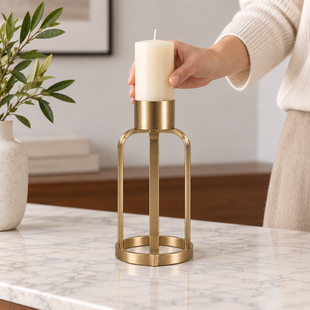 Qelmaviq™ Modern Metal Candle Holder main image 04